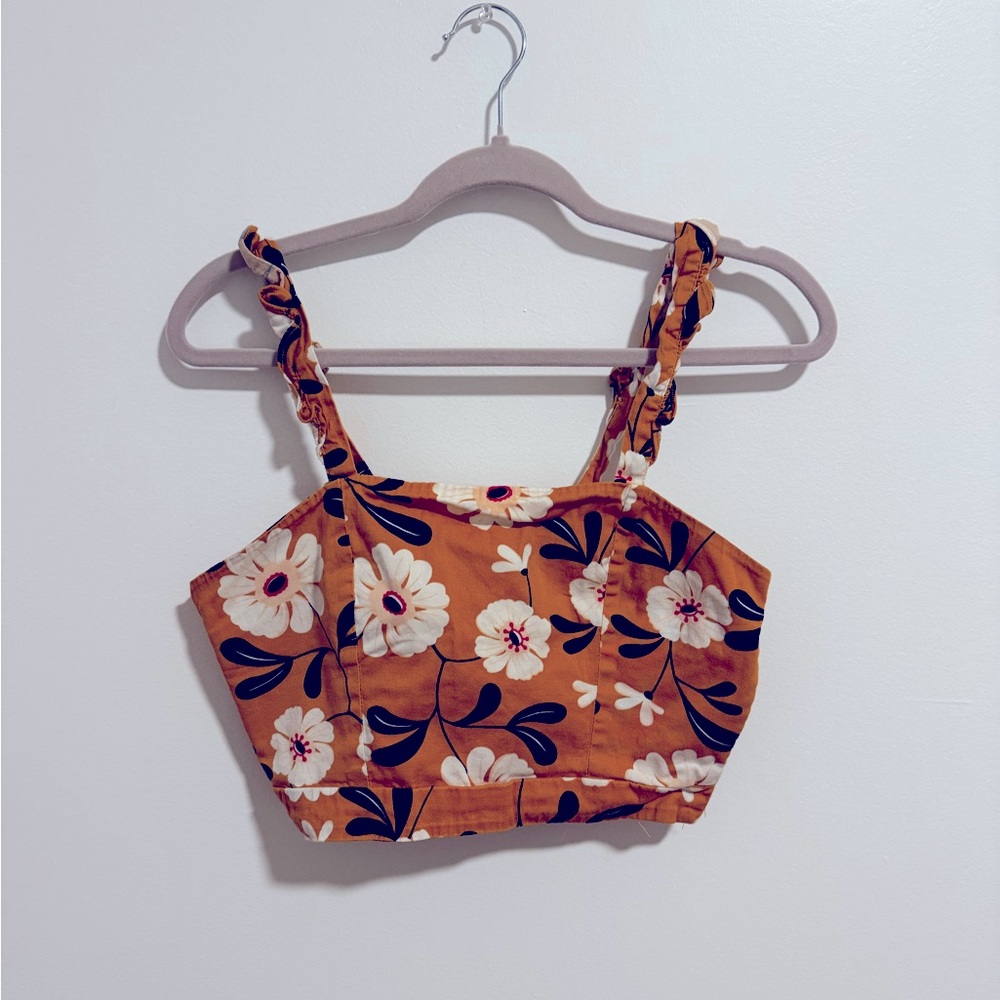 Floral Print Women's Crop Top